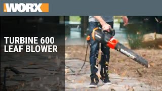 WORX TURBINE600 Leaf Blower  Extreme Blowing Force [upl. by Avlem897]