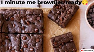 1 minute brownies Recipe  Brownies without oven  No Beater  No oven [upl. by Sutherland]