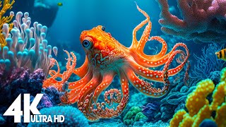 24 HOURS of 4K Underwater Wonders  Relaxing Music  The Best 4K Sea Animals for Relaxation [upl. by Norud]