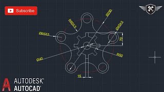 Autocad 2d Practice Drawing 03  AutoCAD tutorial for beginners akd autocad design [upl. by Haldan909]