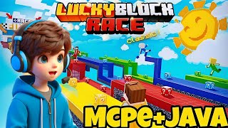 Lucky Block Race Map MCPE 121 🤯 [upl. by Sileas907]