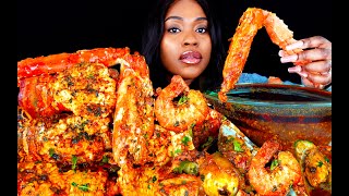 KING CRAB SEAFOOD BOIL MUKBANG  SEAFOOD  MUKBANG  DESHELLED SEAFOOD BOIL  LOBSTER  ASMR EATING [upl. by Satsok]