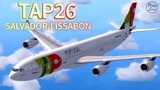 TAP26  SalvadorLissabon  A343  IVAO GERMANDEUTSCH PREPAR3D V3 [upl. by Ahsimot314]