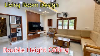 High Ceiling Living Area Design  Luxury Interior Design living Room architecture [upl. by Occer291]