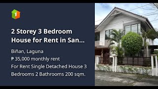 2 Storey 3 Bedroom House for Rent in San Jose Village 3 Binan Laguna [upl. by Eilyac]