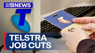 Telstra cuts thousands of jobs for workers  9 News Australia [upl. by Naoj]