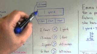 Grade 4 Math 122 Units of Length Customary Standard [upl. by Anavoig]