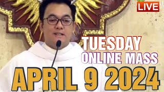 QUIAPO CHURCH LIVE MASS TODAY REV FR DOUGLAS BADONG APRIL 92024 [upl. by Mairhpe]