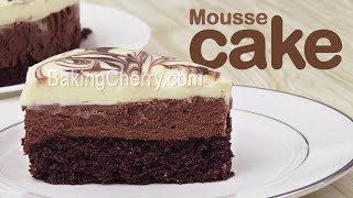 DOUBLE CHOCOLATE MOUSSE CAKE Recipe  How to Make a Rich and Delicious Dessert  Baking Cherry [upl. by Anibor340]