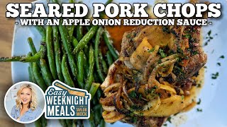 Easy Weeknight Meal Seared Pork Chops  Blackstone Griddles [upl. by Sisenej503]