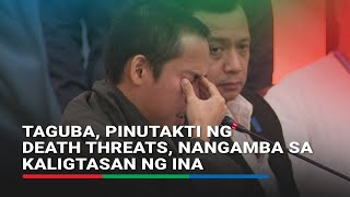 Taguba pinutakti ng death threats nangamba sa kaligtasan ng ina  ABSCBN News [upl. by Jilli]