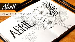 Planeje comigo  Abril de 2019 no meu Bullet Journal  Marina Araújo [upl. by Kcirdled]