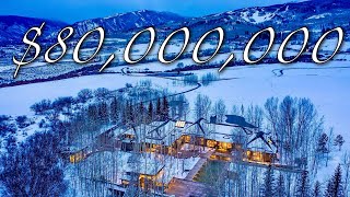 Touring a Billionaires 80000000 Aspen Colorado Mountainside Ranch [upl. by Aidil]