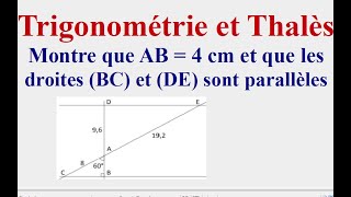 Brevet de maths  Trigonométrie et réciproque du théorème de Thalès [upl. by Freed]