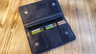 Handmade leather walletleather wallet with 12 card holders [upl. by Katherina]