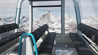 LEITNER ropeways Matterhorn glacier ride II [upl. by Eenaffit792]