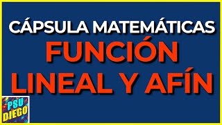 FUNCIONES LINEALES y AFINES  Cápsula  EJERCICIO  Matemáticas PAES [upl. by Itsa]