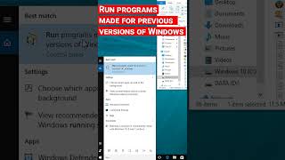 How to enable the compatibility mode in Windows 10 shorts short shortvideo shortsvideo [upl. by Giles919]