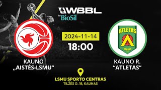 BioSil WBBL AistesLSMU Kaunas v Atletas Kauno r [upl. by Dahs868]