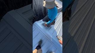 Getting ridge cap straight work reels capcut metalroofing [upl. by Reidid208]