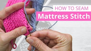 How to mattress stitch to JOIN knitting machine TUBES and Panels [upl. by Alva]