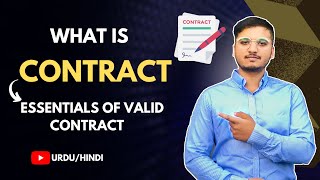 What is Contract amp Essential element of valid contract Urdu  Hindi [upl. by Ostap]