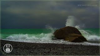 Sea Storm Ambience  The Sound of Sea Waves and Wind  Nature Sounds for Sleep  ASMR [upl. by Emixam]