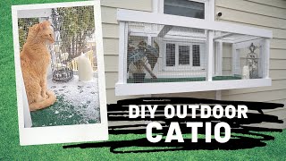 How to Build a Window Catio 🐱🐈🌴 DIY Outdoor Cat Patio Enclosure [upl. by Anirdna400]