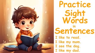 Sight Words Learn to Read Sight Words Sentences Basic Sight Word for kids Kindergarten Preschool ABC [upl. by Nitsir]