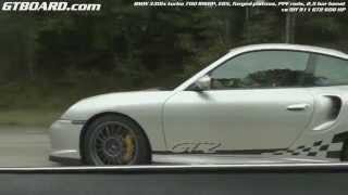 9ff 911 GT2 608 HP vs BMW 330ix turbo 700 RWHP E85 forged pistons PPF rods 25 bar boost [upl. by Nancy]