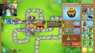 BTD6  Monkey Meadow  Double HP MOAB Playthrough [upl. by Jaret]