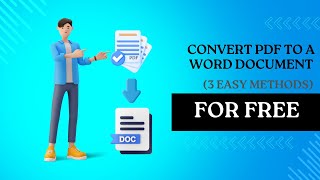 How to Convert PDF to Word for Free 3 Easy Methods [upl. by Nivek892]