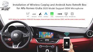 Wireless Carplay and Android Auto Retrofit Box for Alfa Romeo Giulia 2020 Model 5G Upgrade Version [upl. by Haig]