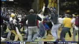 Florida player punches Vanderbilt fan in the head [upl. by Shirl]