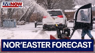 Noreaster Heavy snow forecasted for New England amid winter storm alert  LiveNOW from FOX [upl. by Huggins911]