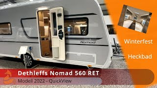 Dethleffs Nomad 560 RET  2022 🦊 Heckbad und Winterfest [upl. by Amrac]