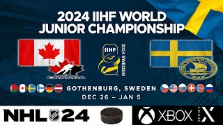 WJC 2024  22  Group A  Canada vs Sweden [upl. by Avah]