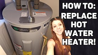 Replace A Hot Water Heater  FAST  Step By Step [upl. by Akerdnuhs]