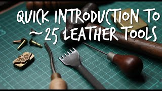 6Minute Intro to 25 Leatherworking Tools  Quick Reference for Beginners [upl. by Allimak331]