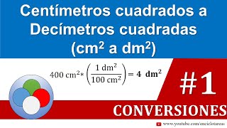 Centímetros cuadrados Decímetros cuadrados cm2 a dm2 Parte 1 [upl. by Roland185]