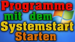 Tutorial Programme über den AUTOSTART automatisch bei BOOTEN ausführen  FullHDConFace [upl. by Mesics]