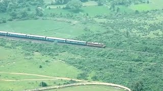 12101 JNANESHWARI Super Delux Express As Viewed From 1500 Feet High DONGARGARH Temple [upl. by Eigla]