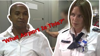 ILLEGAL Drug Smuggler DOESNT KNOW What Airport Hes In  Customs UK Full Episode [upl. by Boggers]