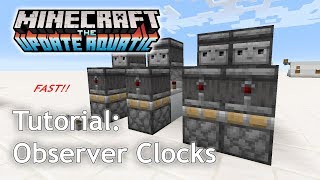 Minecraft Tutorial Observer Clocks [upl. by Cohlette]