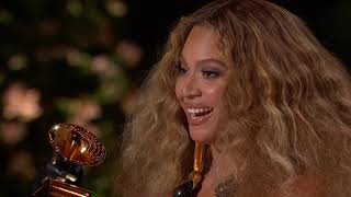 Beyoncé Wins Best RampB Performance  2021 GRAMMY Awards Show Acceptance Speech [upl. by Iggy]