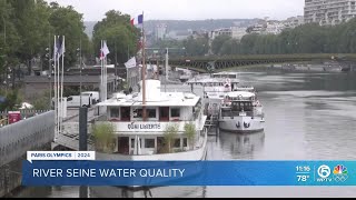 Olympics triathlon race postponed amid Seine concerns [upl. by Natsreik358]