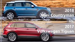 2018 Mini Countryman vs 2017 Volkswagen Tiguan technical comparison [upl. by Roseanna]