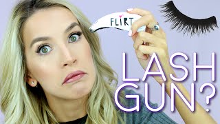 LASH GUN REVIEW  Flirt Flashes Lash Applicator First Impression  LeighAnnSays [upl. by Yasmine746]