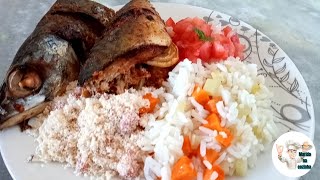 Cavalinha assada com com a arroz vinagrete e farofa [upl. by Nywled]