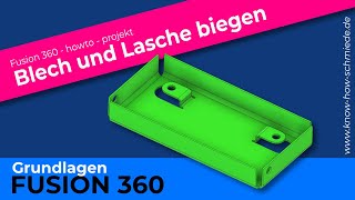 Anleitung Funktion Biegen im Blechbereich mit Fusion 360 [upl. by Hailed398]